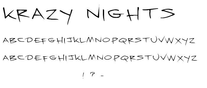 Krazy Nights font